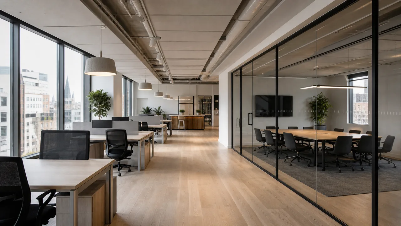Spazio corporate consegnato chiavi in mano da un general contractor