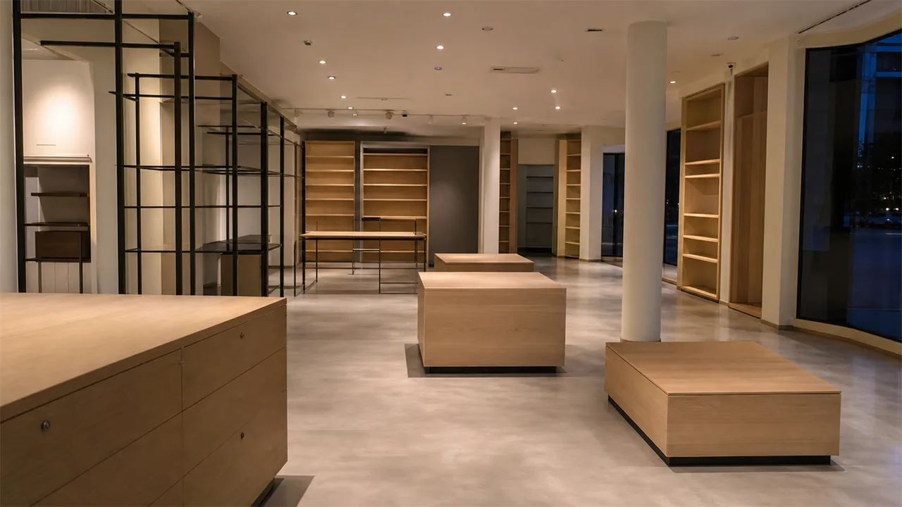 Negozio chiavi in mano pronto all'apertura con allestimento completato