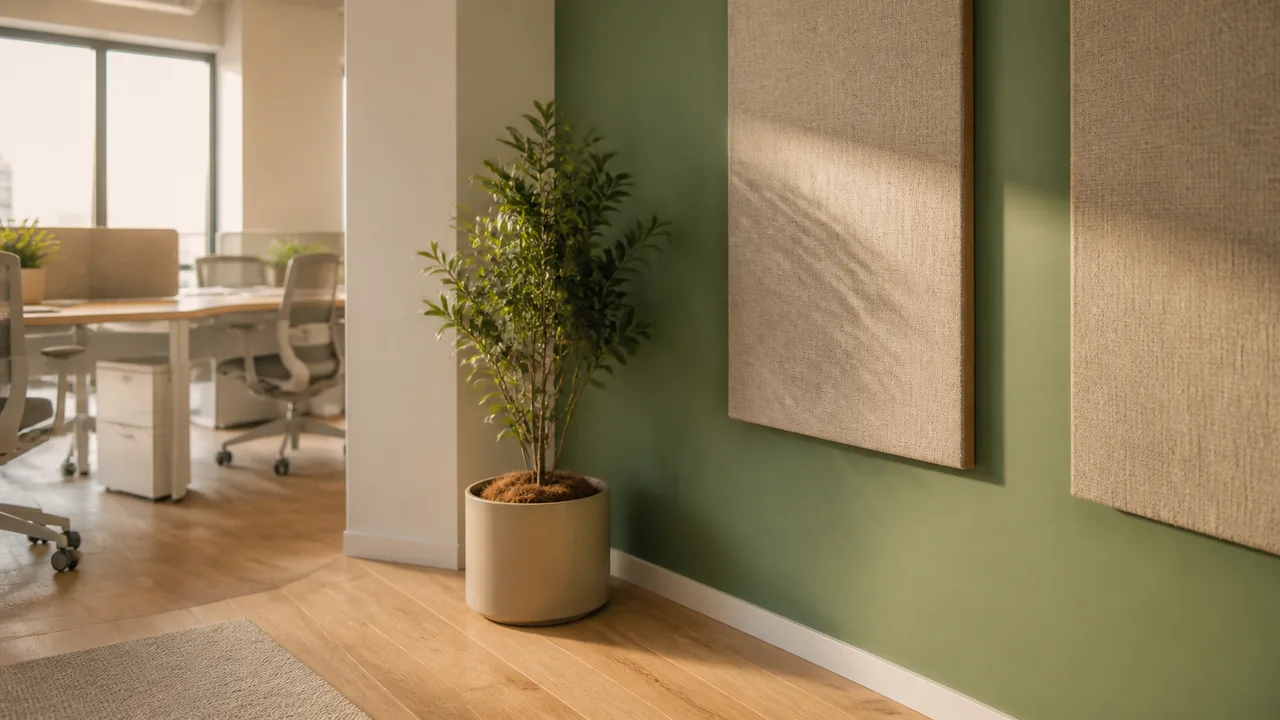 Interior design ufficio moderno con reception e